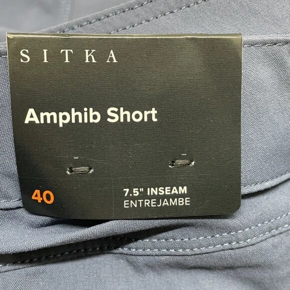 NEW SITKA Men's Shorts Amphib 7.5 Inch Size 40 Blue - Picture 8 of 11